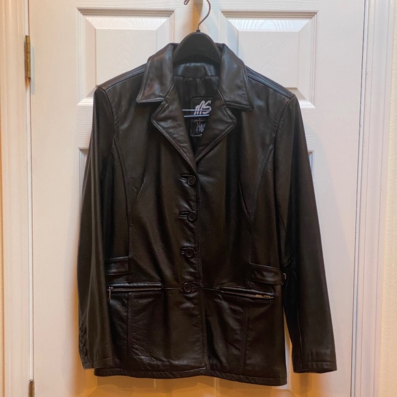 Vintage MS Maxima Black Leather Jacket. - Picture 1 of 7